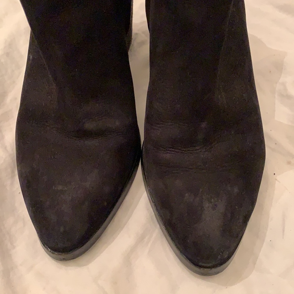 Vince Camuto Malika black suede zip up ankle boots booties shoes size 7.5 - Picture 5 of 10
